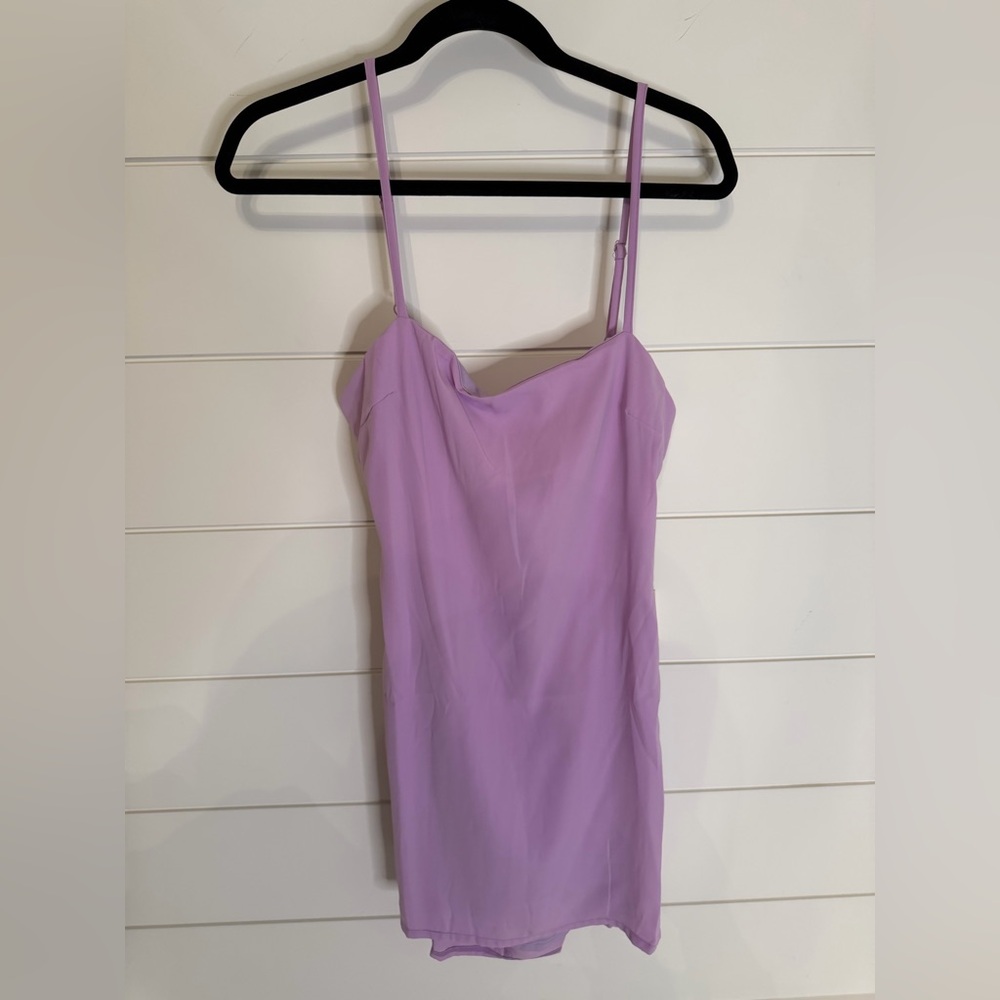 NWT superdown Lilac Slip Dress with Spaghetti Straps & tie back